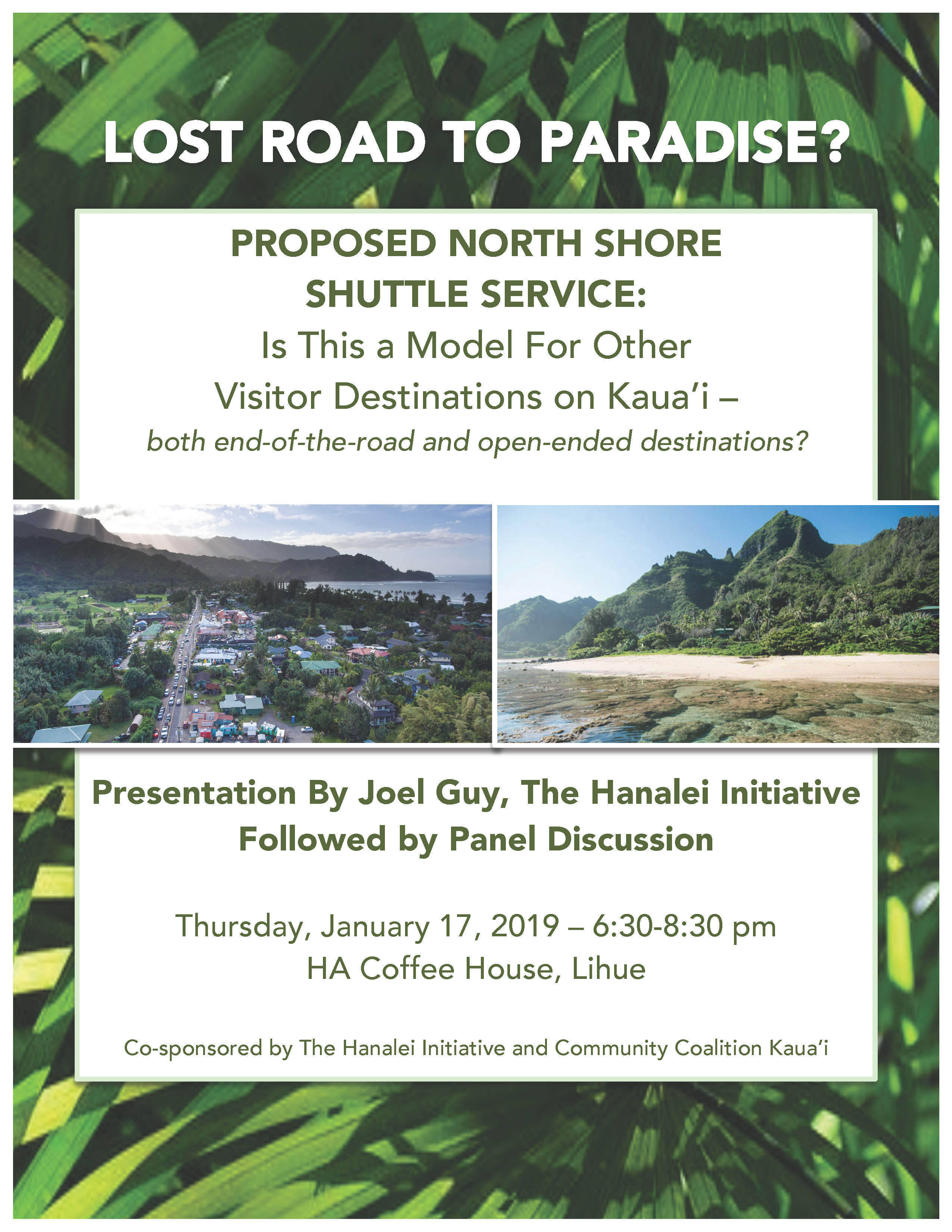 Proposed Kauai North Shore Shuttle Service